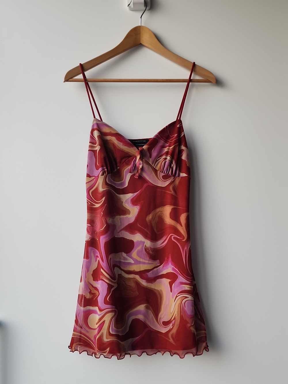 Urban Outfitters Retro Mesh Knit Mini Slip Dress